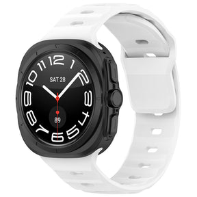 Curea smartwatch Techsuit Watchband (W055) compatibil cu Samsung Galaxy Watch Ultra 47mm / Watch Ultra 2, Alb