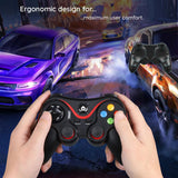 Accesoriu gaming Techsuit Wireless Controller (V8), Bluetooth V4.0, 2.4G, 400mAh, Rosu
