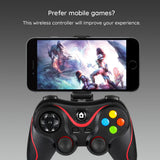 Accesoriu gaming Techsuit Wireless Controller (V8), Bluetooth V4.0, 2.4G, 400mAh, Rosu