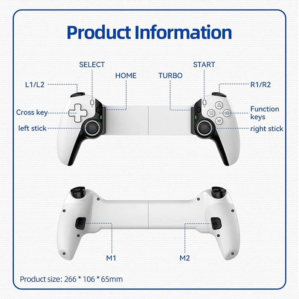 Gamepad Techsuit BSP-D9, Bluetooth V5.2, 400mAh, Negru