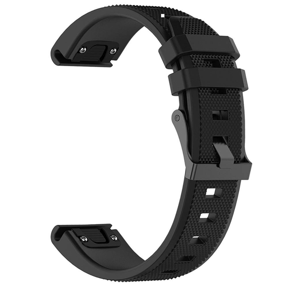 Curea smartwatch Techsuit Watchband QuickFit 22mm (W058) compatibil cu Garmin Fenix 5/5 Plus 6/6 Pro/7/Forerunner 945/955/970/Approach S60/S62, Negru