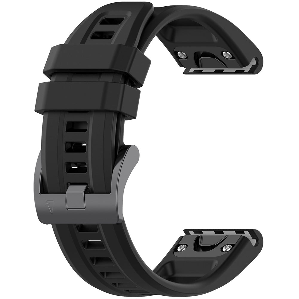 Curea smartwatch Techsuit Watchband QuickFit 20mm (W060) compatibil cu Instinct 2S/2S Solar/Approach S70 42mm/fenix 7S Pro Sapphire Solar, Negru