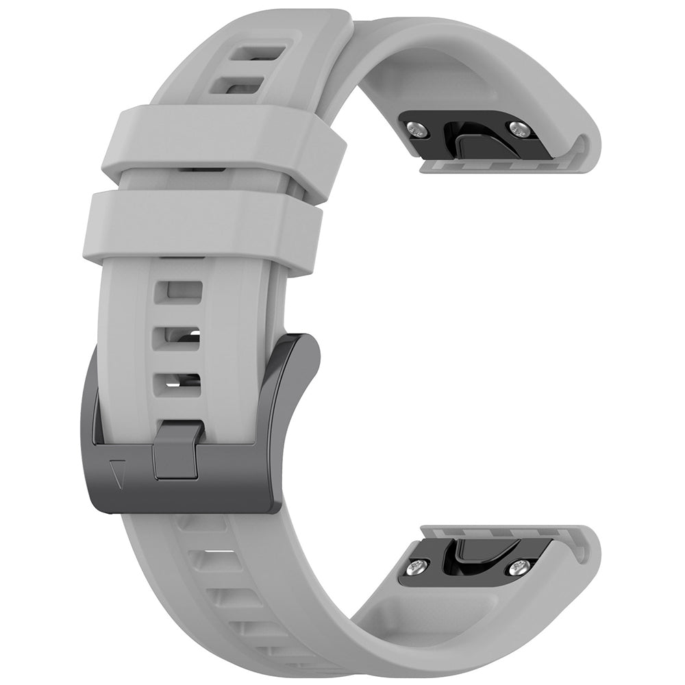 Curea smartwatch Techsuit Watchband QuickFit compatibil cu Garmin Fenix 3 / Fenix 5X / Fenix 6X, Gri