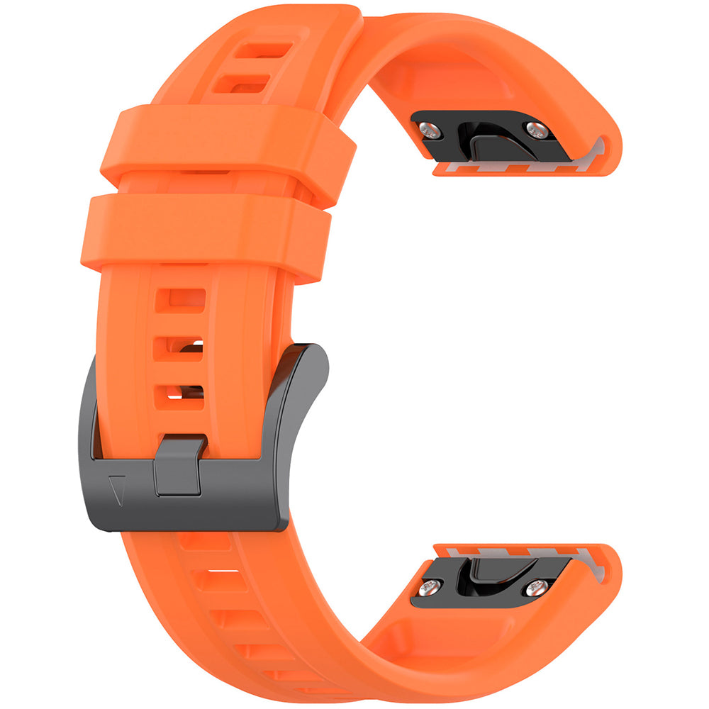 Curea smartwatch Techsuit Watchband QuickFit 26mm (W060) compatibil cu Garmin Fenix 3/3 HR/5X/5X Plus/6X/6X Pro/7X/7X Pro Solar, Portocaliu