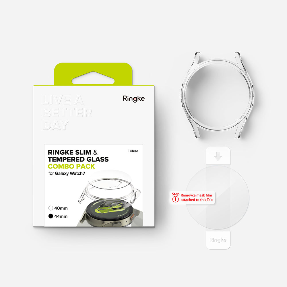 Folie de protectie smartwatch Ringke Slim + Screen Protector compatibil cu Samsung Galaxy Watch7 44mm, Transparent