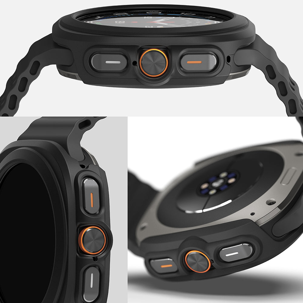 Folie de protectie smartwatch Ringke Slim + Screen Protector compatibil cu Samsung Galaxy Watch Ultra 47mm, Negru Mat