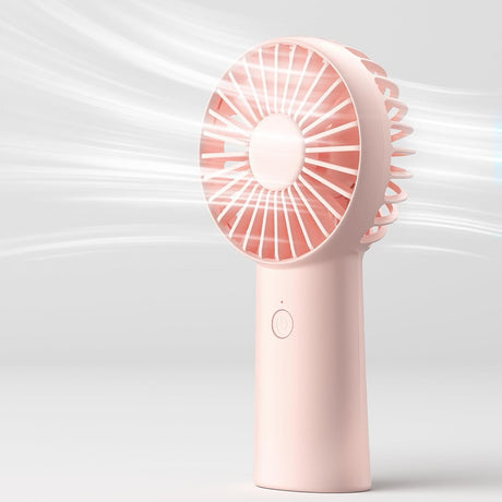 JisuLife Premium Portable Mini Fan Life6 (FA20X), USB-C Rechargeable, 3 Wind Speeds, 4000mAh, Roz