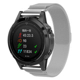 Curea smartwatch Techsuit Watchband QuickFit 22mm (W009) compatibil cu Garmin Fenix 5/5 Plus 6/6 Pro/7/Forerunner 945/955/970/Approach S60/S62, Argintiu