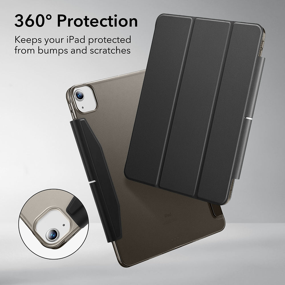 Husa de protectie tableta ESR Ascend Trifold compatibil cu iPad Air 13 (2024) / Air 13 (2025) / Air 13 (2026), Negru Mat