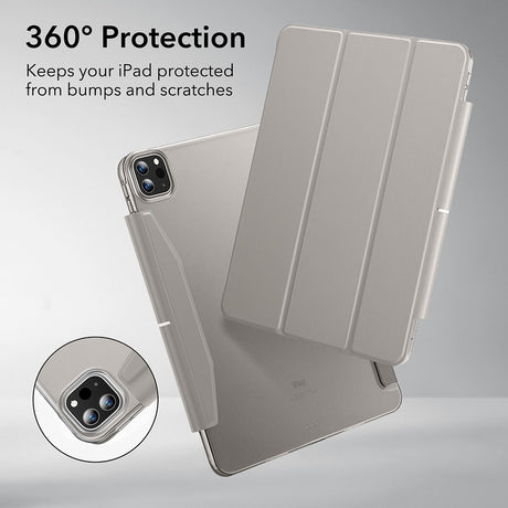 Husa de protectie tableta ESR Ascend Trifold compatibil cu iPad Pro 11 (2024) / iPad Pro 11 (2025), Gri