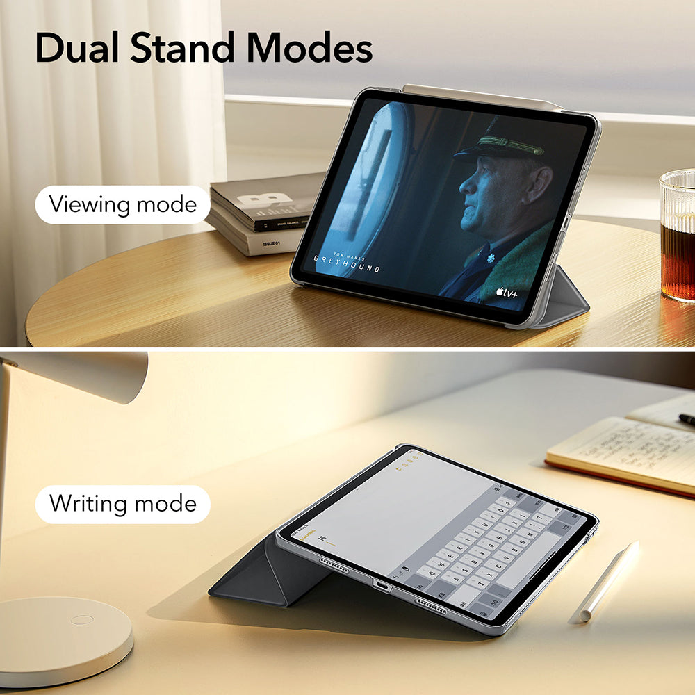 Husa de protectie tableta ESR Ascend Trifold compatibil cu iPad Pro 11 (2024) / iPad Pro 11 (2025), Gri