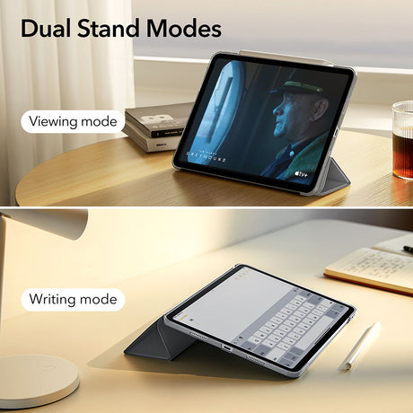 Husa de protectie tableta ESR Ascend Trifold compatibil cu iPad Pro 13 (2024) / iPad Pro 13 (2025), Gri