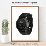 Curea pentru Instinct 2S/2S Solar/Approach S70 42mm/fenix 7S Pro Sapphire Solar - Techsuit Watchband QuickFit 20mm (W058) - Black