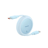 Cablu Baseus Free2Pull Mini (P10364500311-01), Type-C to Type-C, 60W, 1m, Retractable, Galaxy Blue