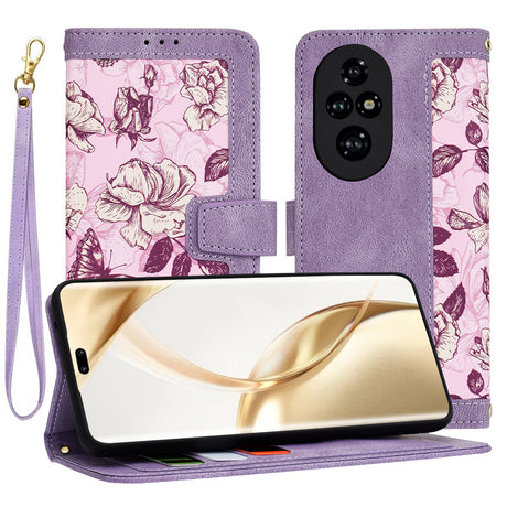 Husa de protectie Techsuit FlipCraft compatibil cu Honor 200 Pro, Mysterious Purple