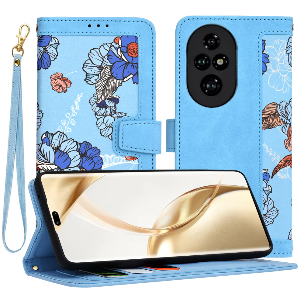 Husa de protectie Techsuit FlipCraft compatibil cu Honor 200 Pro, Vibrant Blue