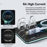 Cablu Baseus Gem (P10373002311-00), USB to Type-C, Super Fast Charging 100W, 1m, Galaxy Blue