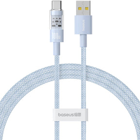 Cablu Baseus Gem (P10373002311-00), USB to Type-C, Super Fast Charging 100W, 1m, Galaxy Blue