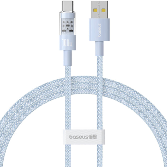 Cablu Baseus Gem (P10373002311-01), USB to Type-C, Super Fast Charging 100W, 2m, Galaxy Blue