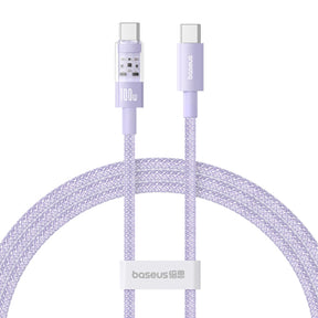 Cablu Baseus Gem (P10373000511-00), Type-C to Type-C, Super Fast Charging 100W, 1m, Nebula Purple