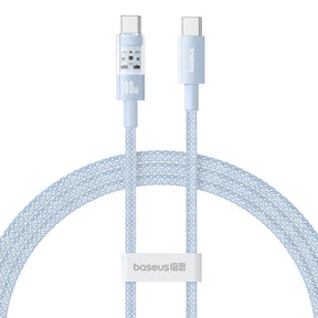 Cablu Baseus Gem (P10373000311-00), Type-C to Type-C, Super Fast Charging 100W, 1m, Galaxy Blue