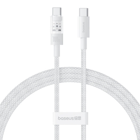 Cablu Baseus Gem (P10373000211-01), Type-C to Type-C, Super Fast Charging 100W, 2m, Moon White