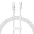 Cablu Baseus Gem (P10373000211-00), Type-C to Type-C, Super Fast Charging 100W, 1m, Moon White