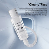 Cablu Baseus Gem (P10373000211-00), Type-C to Type-C, Super Fast Charging 100W, 1m, Moon White