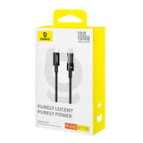 Cablu Baseus Gem (P10373000111-01), Type-C to Type-C, Super Fast Charging 100W, 2m, Cluster Black