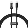 Cablu Baseus Gem (P10373000111-00), Type-C to Type-C, Super Fast Charging 100W, 1m, Cluster Black