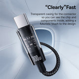 Cablu Baseus Gem (P10373000111-00), Type-C to Type-C, Super Fast Charging 100W, 1m, Cluster Black