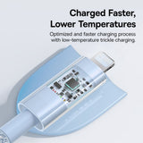 Cablu Baseus Gem (P10373001311-00), USB-C to Lightning, Fast Charging 20W, 1m, Galaxy Blue