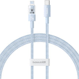 Cablu Baseus Gem (P10373001311-01), USB-C to Lightning, Fast Charging 20W, 2m, Galaxy Blue