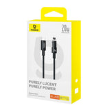 Cablu Baseus Gem (P10373001111-01), USB-C to Lightning, Fast Charging 20W, 2m, Cluster Black