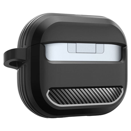 Casti Spigen Protection Case Rugged Armor (ACS08330), for Samsung Galaxy Buds 3 / 3 Pro / 3 FE, Aluminum Holder, Negru