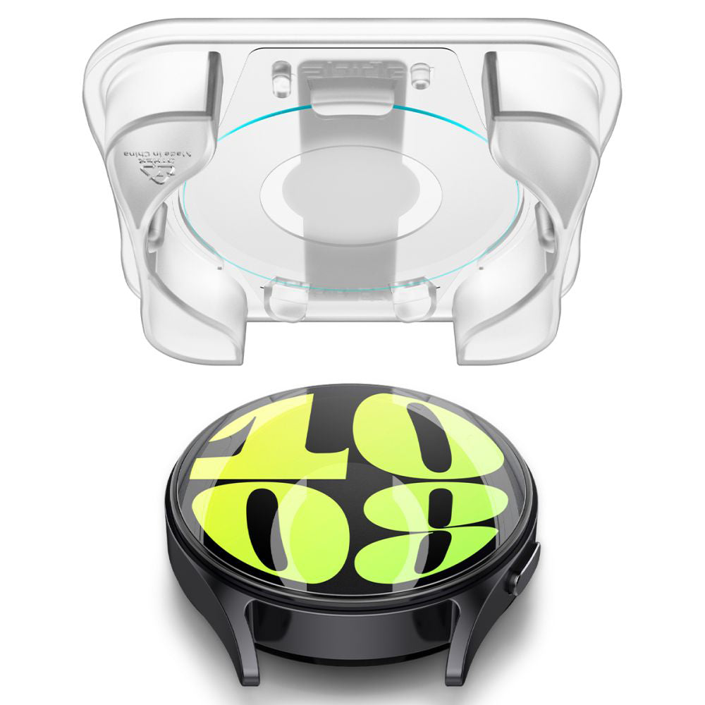 Accesoriu smartwatch Spigen (set de 2) Glas.tR EZ Fit (AGL08493) compatibil cu Samsung Galaxy Watch7 44mm, Transparent