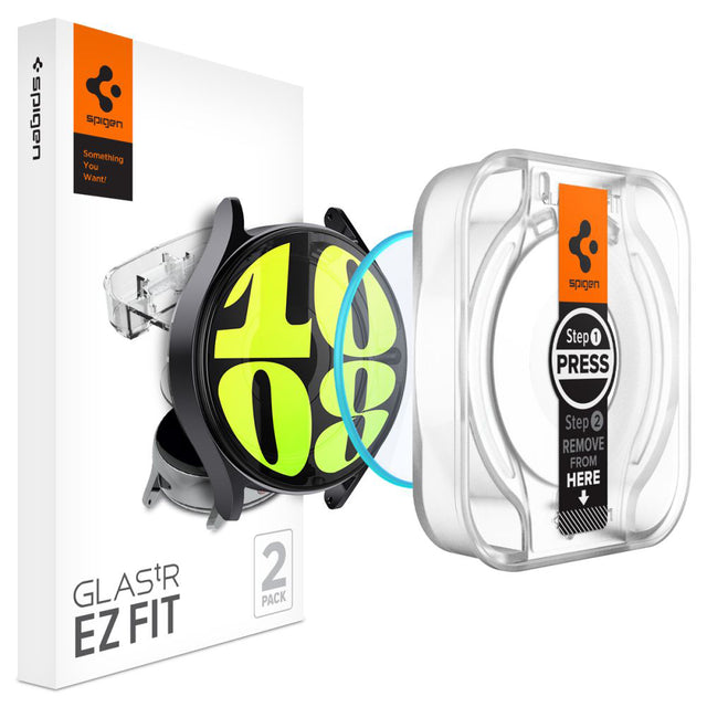 Accesoriu smartwatch Spigen (set de 2) Glas.tR EZ Fit (AGL08493) compatibil cu Samsung Galaxy Watch7 44mm, Transparent