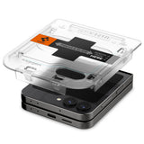 Folie de protectie Spigen (set de 2) Glas.tR EZ-FIT (AGL07972) compatibil cu Samsung Galaxy Z Flip6 / Flip7 FE, Transparent