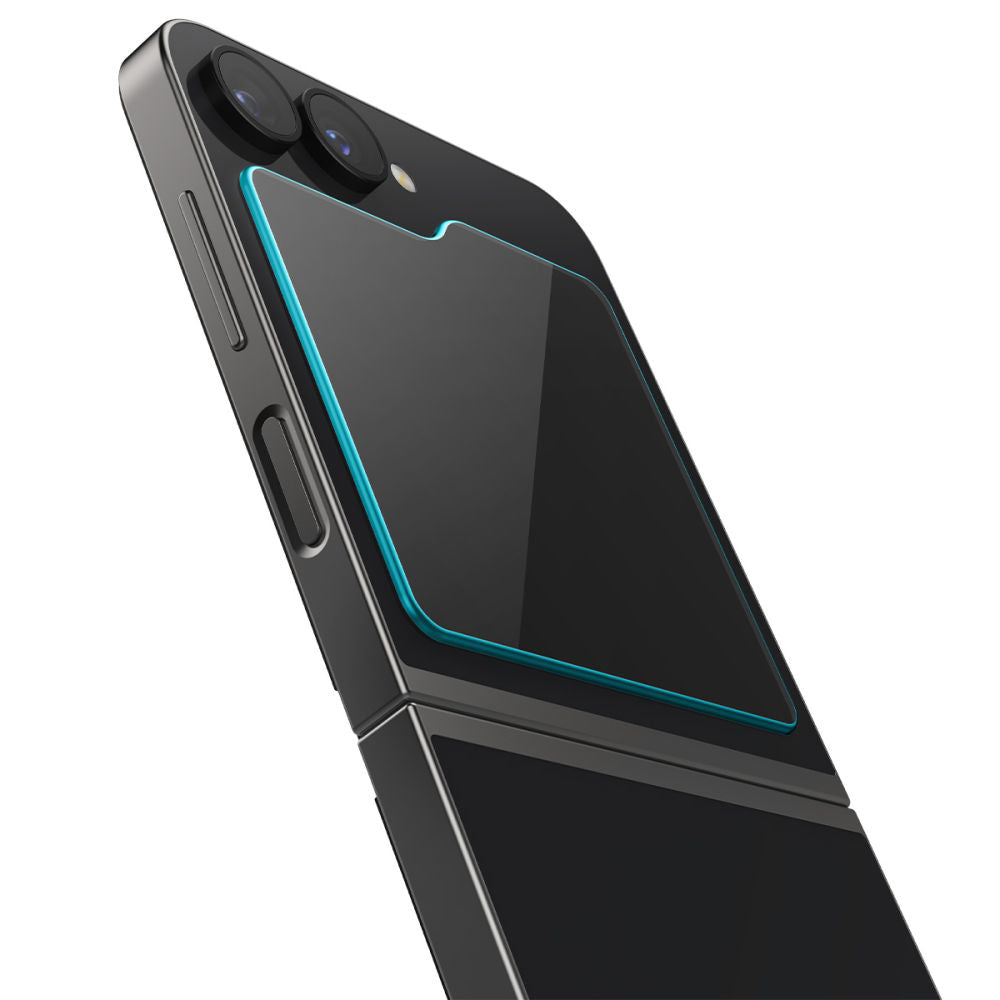 Folie de protectie Spigen (set de 2) Glas.tR EZ-FIT (AGL07972) compatibil cu Samsung Galaxy Z Flip6 / Flip7 FE, Transparent
