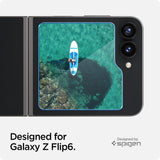 Folie de protectie Spigen (set de 2) Glas.tR EZ-FIT (AGL07972) compatibil cu Samsung Galaxy Z Flip6 / Flip7 FE, Transparent