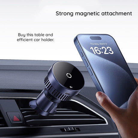 Suport Baseus MagPro Series (C40164100121-01), for Air Vent, Wireless Charging, Qi2.0, 15W, Negru Cosmic