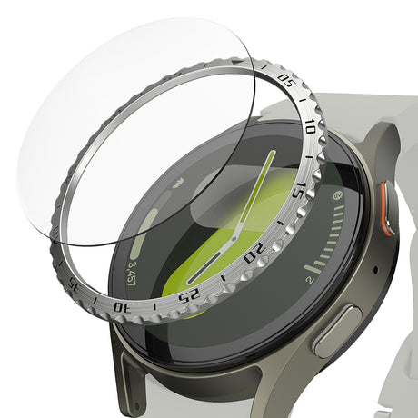 Accesoriu smartwatch Ringke Bezel Styling compatibil cu Samsung Galaxy Watch7 40mm, Argintiu Pattern5 (Cb-Gw7-40-01)