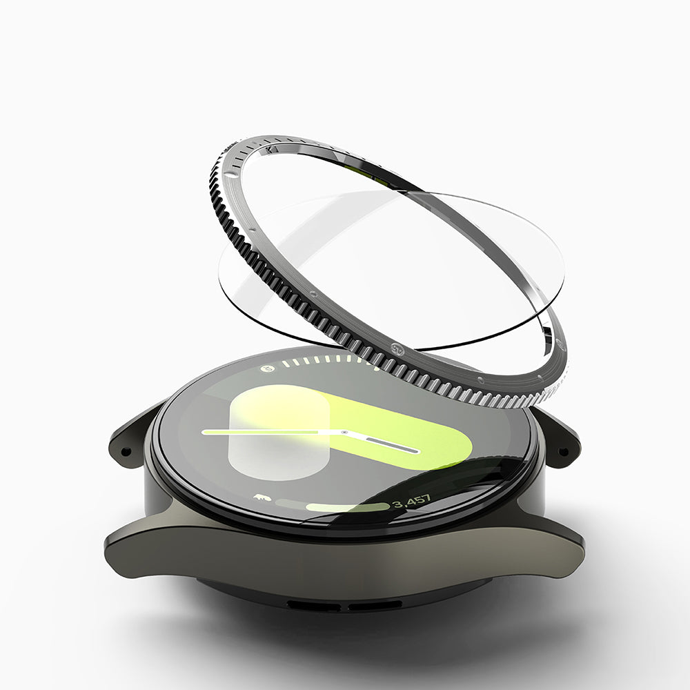 Accesoriu smartwatch Ringke Bezel Styling compatibil cu Samsung Galaxy Watch7 40mm, Argintiu Pattern7 (Cb-Gw7-40-03)