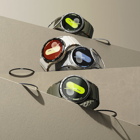 Accesoriu smartwatch Ringke Bezel Styling compatibil cu Samsung Galaxy Watch7 40mm, Argintiu Pattern7 (Cb-Gw7-40-03)