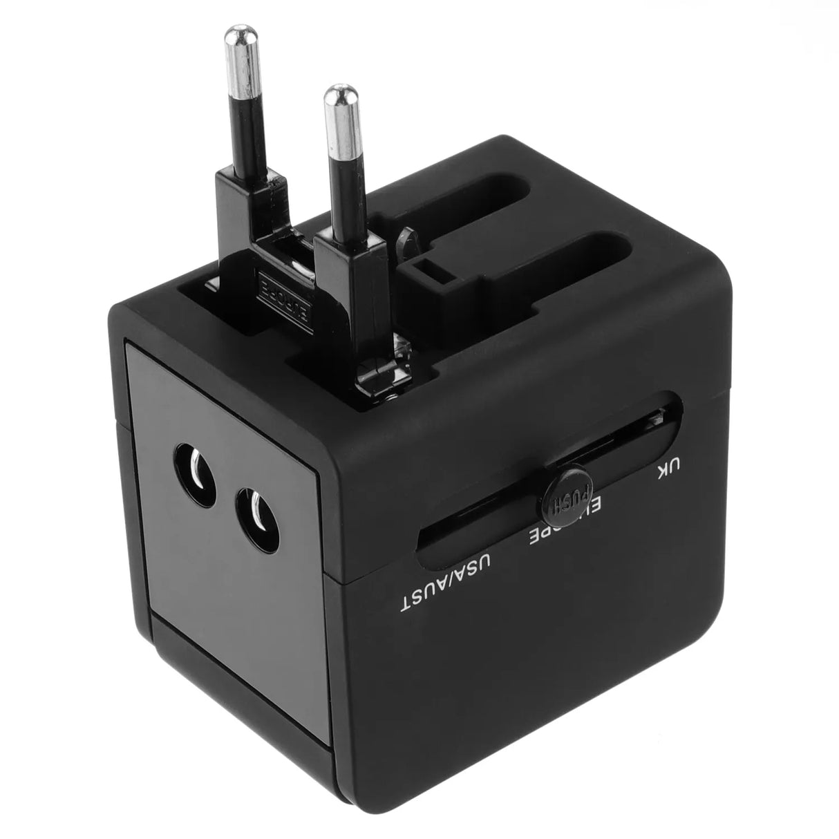 Incarcator Techsuit Travel Adapter (HHT148), PD20W, QC, USB, Type-C, EU, UK, AUS, US, Negru