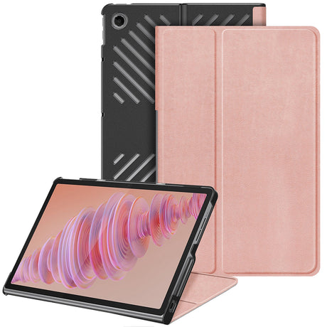 Husa de protectie tableta Techsuit FoldPro compatibil cu Lenovo Tab Plus, Roz Auriu