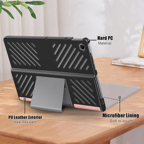 Husa de protectie tableta Techsuit FoldPro compatibil cu Lenovo Tab Plus, Roz Auriu