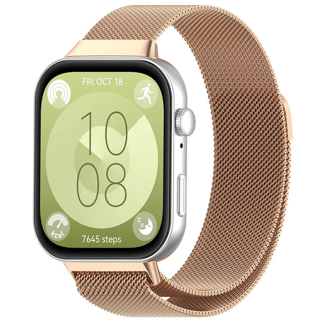 Curea smartwatch Techsuit Watchband W009 roz auriu pentru Huawei Watch Fit 3