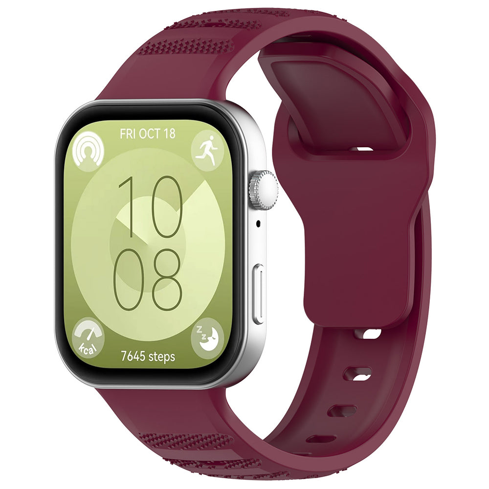 Curea smartwatch Techsuit Watchband (W050) compatibil cu Huawei Watch Fit 3 / Fit 4 / Fit 4 Pro, Bordo