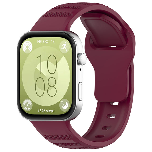 Curea smartwatch Techsuit Watchband (W050) compatibil cu Huawei Watch Fit 3 / Fit 4 / Fit 4 Pro, Bordo